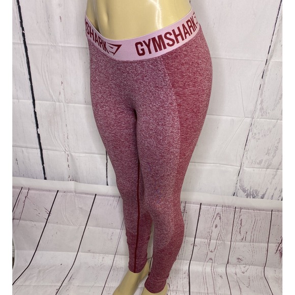 Gymshark Pants - Gymshark Flex Leggings Marl Heather Burgundy Athletic Fitness Gym Women XS